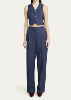 Bottega VenetaMelange Wool Drill Vest