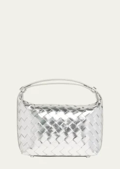 Bottega VenetaMini Wallace Metallic Leather Shoulder Bag