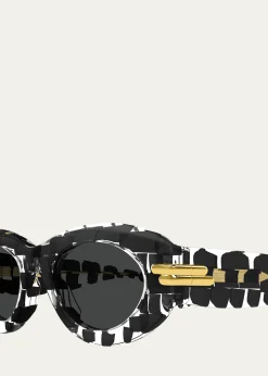 Bottega Veneta56mm Acetate Oval Sunglasses
