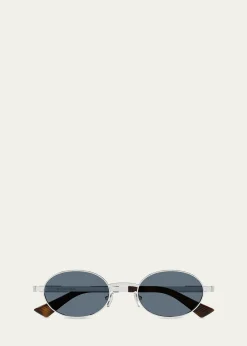 Bottega Veneta52mm Oval Metal Sunglasses