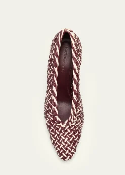 Bottega Veneta90mm Sofia Intrecciato Leather Pumps