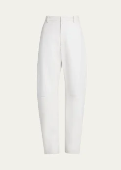 Bottega VenetaNapa Leather Rounded Leg Trousers