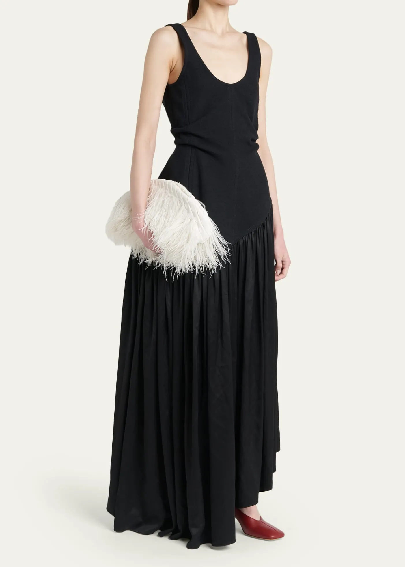 Bottega VenetaNappa Leather & Feather Clutch Bag