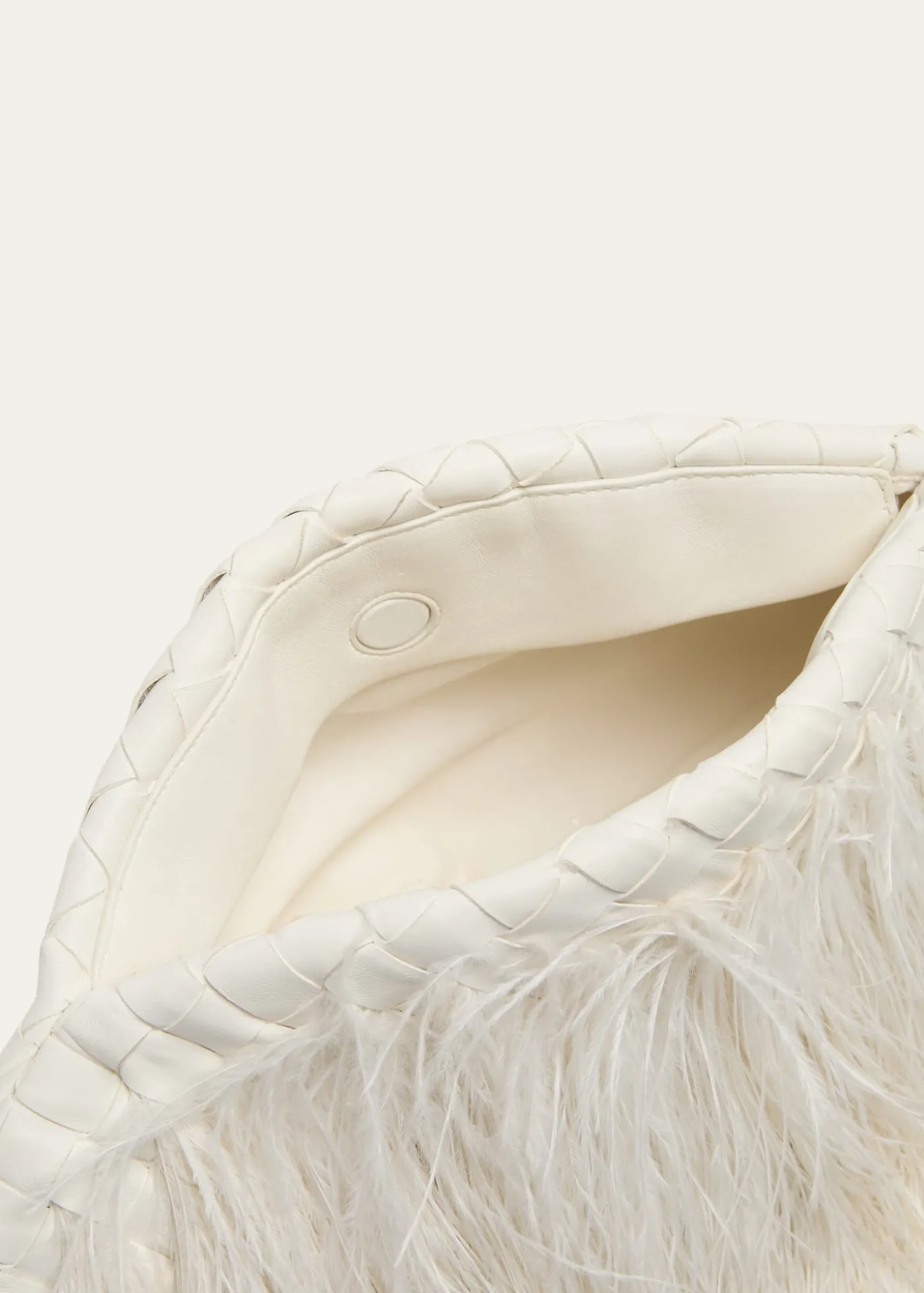 Bottega VenetaNappa Leather & Feather Clutch Bag