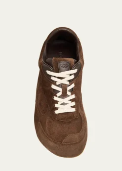 Bottega VenetaOrbit Flash Suede Low-Top Sneakers
