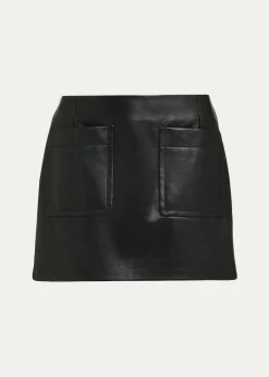 Bottega VenetaPatch Pocket Leather Mini Skirt