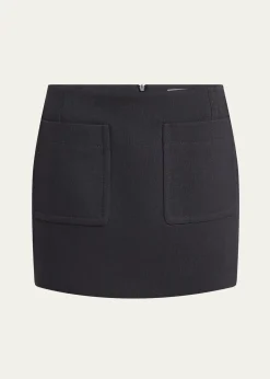 Bottega VenetaPocket Light Structured Cotton Mini Skirt