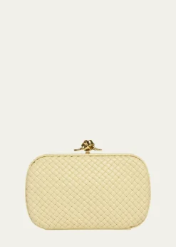 Bottega VenetaPuffy Leather Knot Clutch Bag