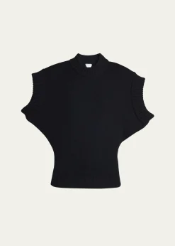 Bottega VenetaShort Sleeve Wool Sweater