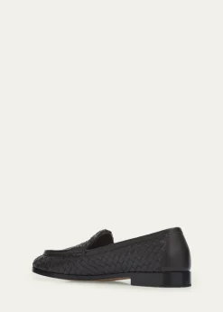 Bottega VenetaSilenzio Intrecciato Leather Loafers