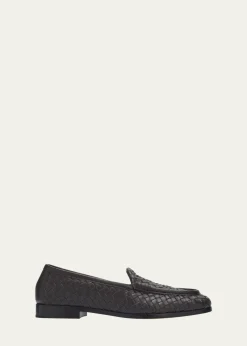 Bottega VenetaSilenzio Intrecciato Leather Loafers