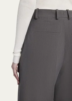 Bottega VenetaTapered Wool Stretch Tricotine Trousers