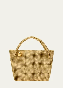 Bottega VenetaTosca Intreccio Leather Mini Top-Handle Bag