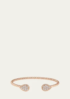 Boucheron18K Rose Gold Serpent Boheme Bracelet with Diamonds