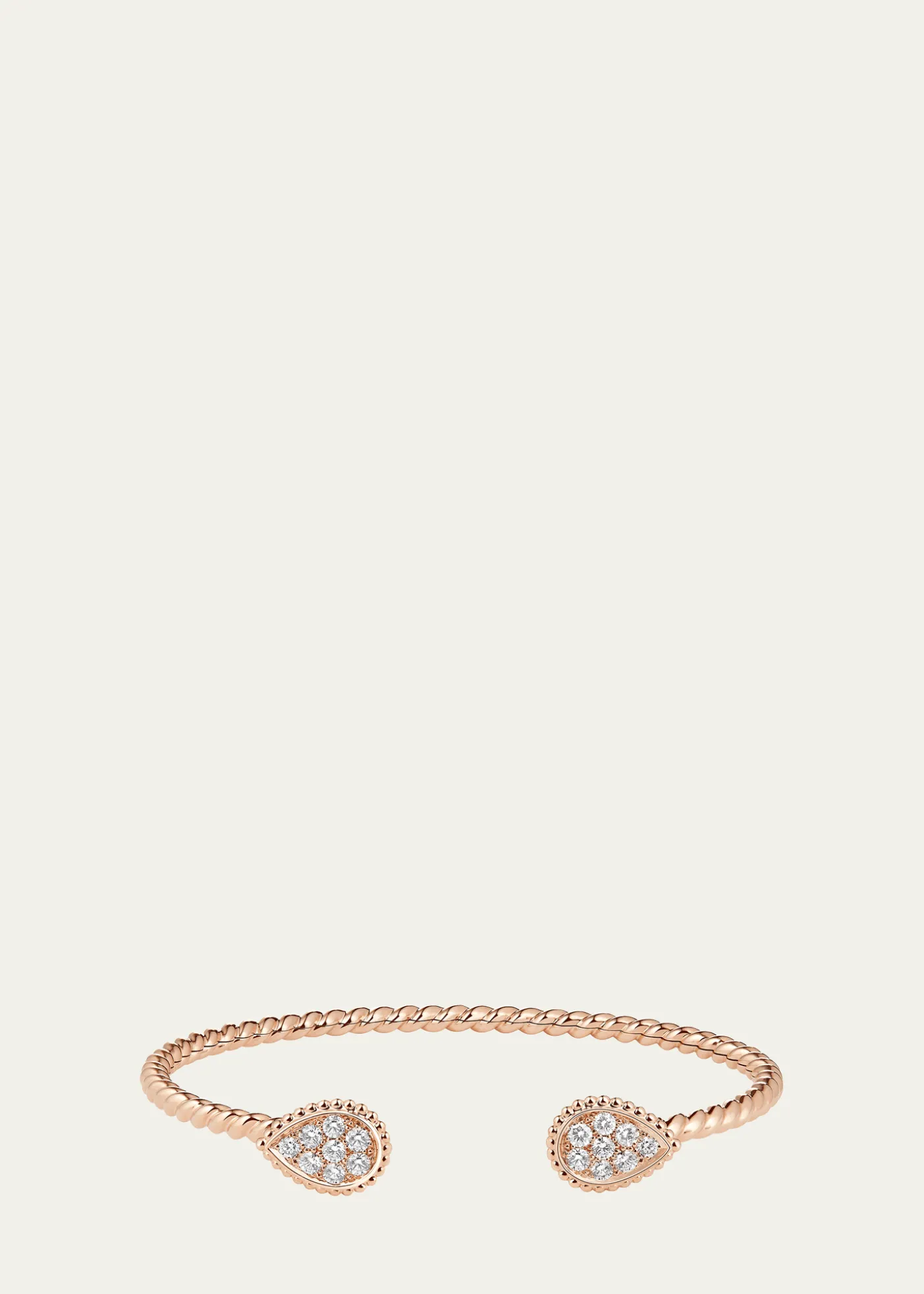 Boucheron18K Rose Gold Serpent Boheme Bracelet with Diamonds