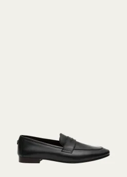 BougeotteFlaneur Leather Flat Penny Loafers