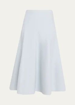 Brandon MaxwellMiller Structured Wool Midi Skirt