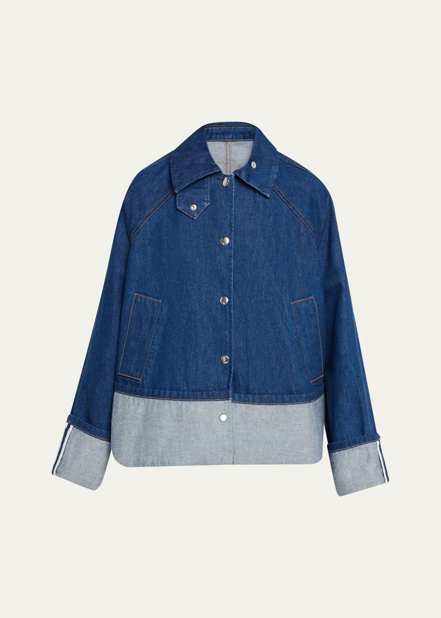 Brandon MaxwellWells Trapeze Denim Jacket
