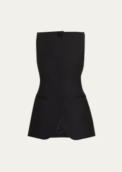 BrioniHigh-Neck Satin Wool Single-Breasted Vest