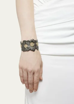 BuccellatiBlossom Gardenia Cuff in Burnished Silver