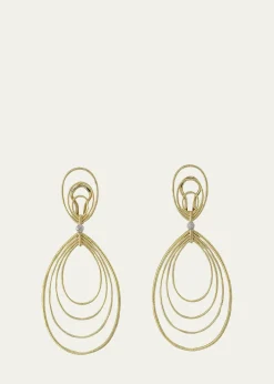 BuccellatiHawaii 18K Gold Pendant Earrings, 5cm