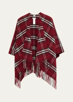 BurberryCharlotte Check Wool Cashmere Cape