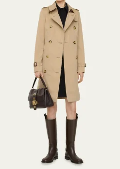 BurberryChelsea Belted Double-Breasted Trench Coat