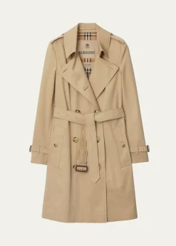 BurberryChelsea Belted Double-Breasted Trench Coat