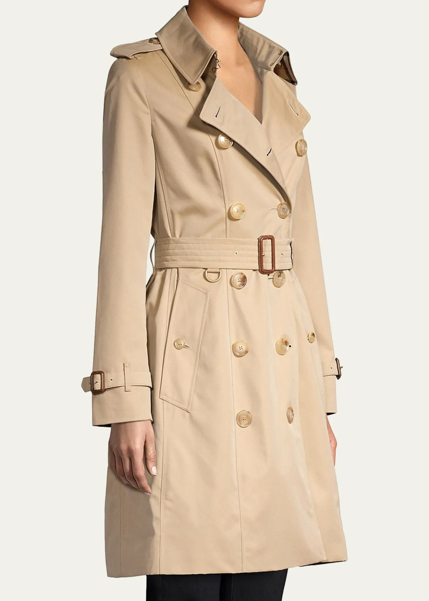 BurberryChelsea Belted Double-Breasted Trench Coat