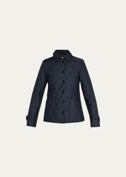 BurberryCollared Diamond Quilted Jacket