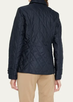 BurberryCollared Diamond Quilted Jacket