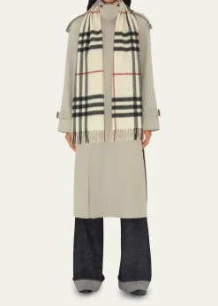 BurberryGiant Check Cashmere Scarf
