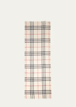 BurberryGiant Check Gauze Scarf