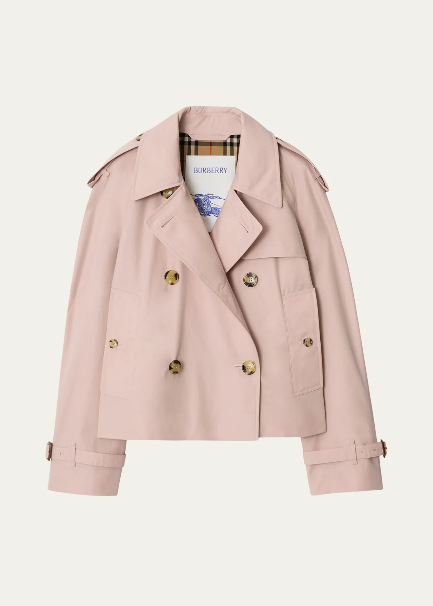 BurberryHaltye Cropped Gabardine Trench Jacket