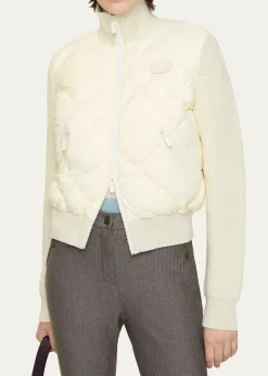 BurberryKelsey Quilted Knit Combo Jacket