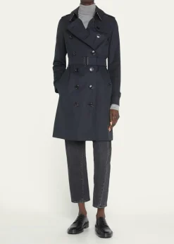 BurberryKensington Heritage Belted Long Trench Coat