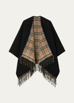 BurberryReversible Check Wool Cape
