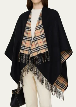 BurberryReversible Check Wool Cape