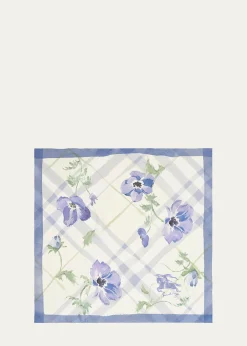 BurberryWatercolor Check Silk Scarf
