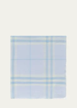 BurberryWide Check Wool Scarf