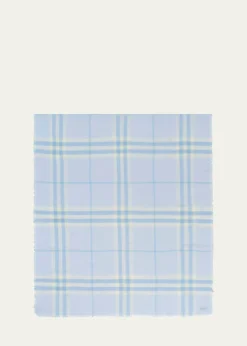 BurberryWide Check Wool Scarf