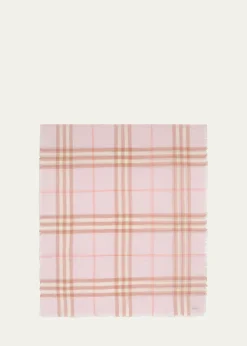 BurberryWide Check Wool Scarf