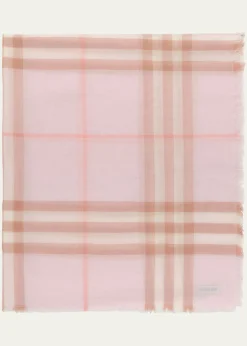 BurberryWide Check Wool Scarf