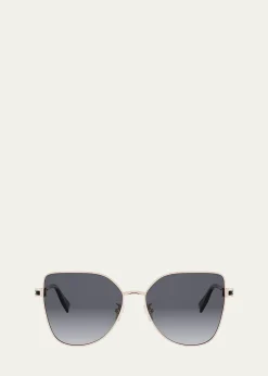 BVLGARIB.zero1 Metal Square Sunglasses