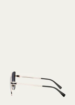 BVLGARIB.zero1 Metal Square Sunglasses