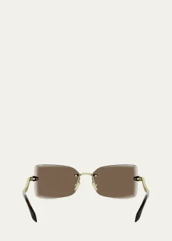 BVLGARISerpenti 62mm Metal Rectangular Sunglasses