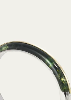 By PariahEssential Stacking Cuff Bracelet, Moss Agate