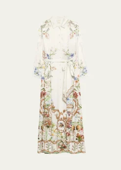 CamillaDressing Room Drama Printed Trench Shirtdress