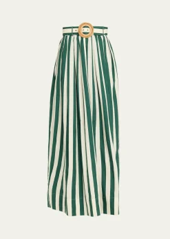 Cara CaraGreenfield Belted Cotton Maxi Skirt