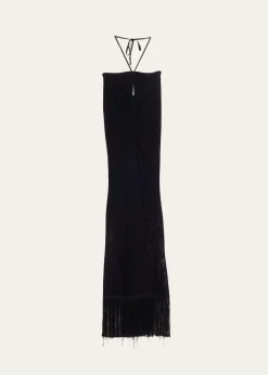 Cara CaraHawthorn Fringe Halter Dress